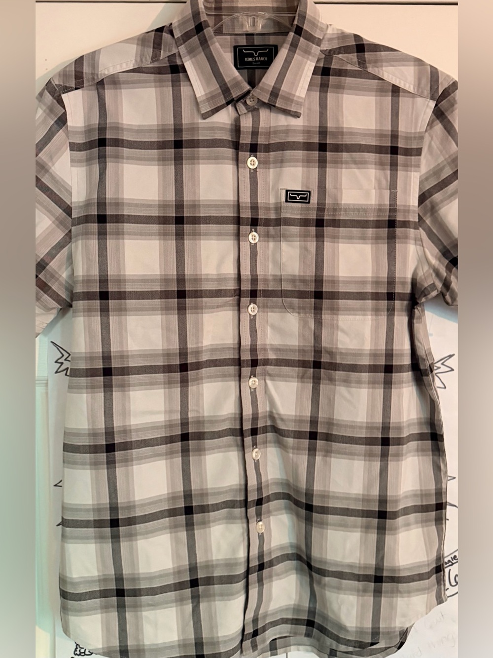 Kimes Ranch Western Style Multicolor Men’s Small Short Sleeve Button Up Shirt